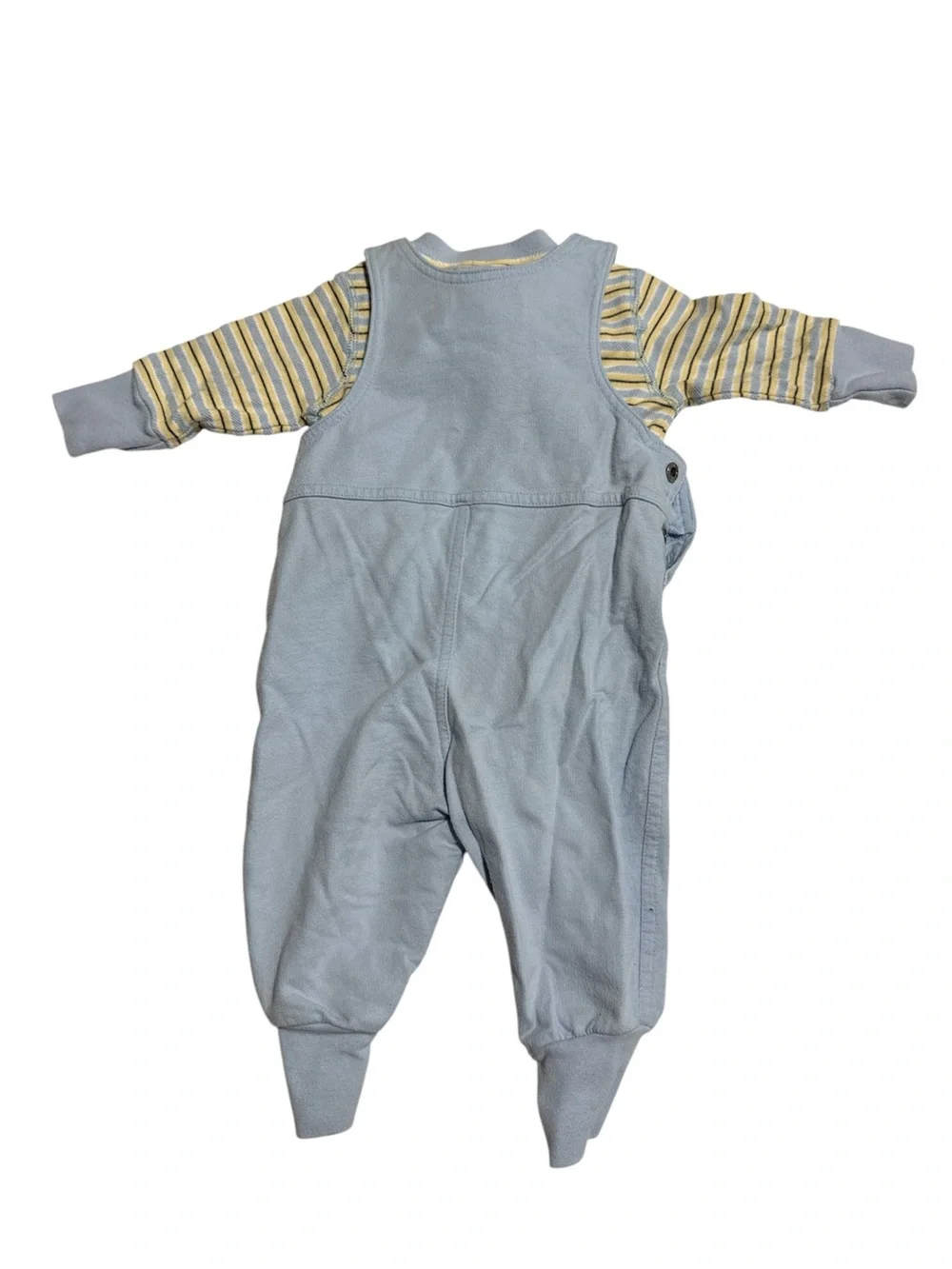 Vintage 1998 Gymboree Rainbow Tag Blue Overalls‎ Striped Onesie Socks Set NB